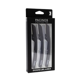 Pacinos Derma Blades Para Hombres: Navaja De Precisión Para El Cuidado De La Barba, Exfoliante Y Con Hojas 100% De Acero Inoxidable.
