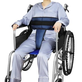 YHK Wheelchair Harness, Adjustable Wheelchair Accessories Safety Belt with Wheelchair Harness Restraint for Adults to Prevent Tilting or Falling, Wheelchair Belt for Elderly