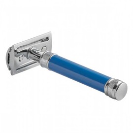 Edwin Jagger Double Edged Safety Razor (Regular Handle - 83mm (3.3"), Blue)