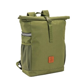 TOURBON Nylon Bicycle Laptop Bag Roll Top Bike Backpack Pannier for Rear Rack Outdoor Travel Hiking Dackpack