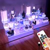 12 IN Clear Acrylic Display Riser Shelf with LED light,3