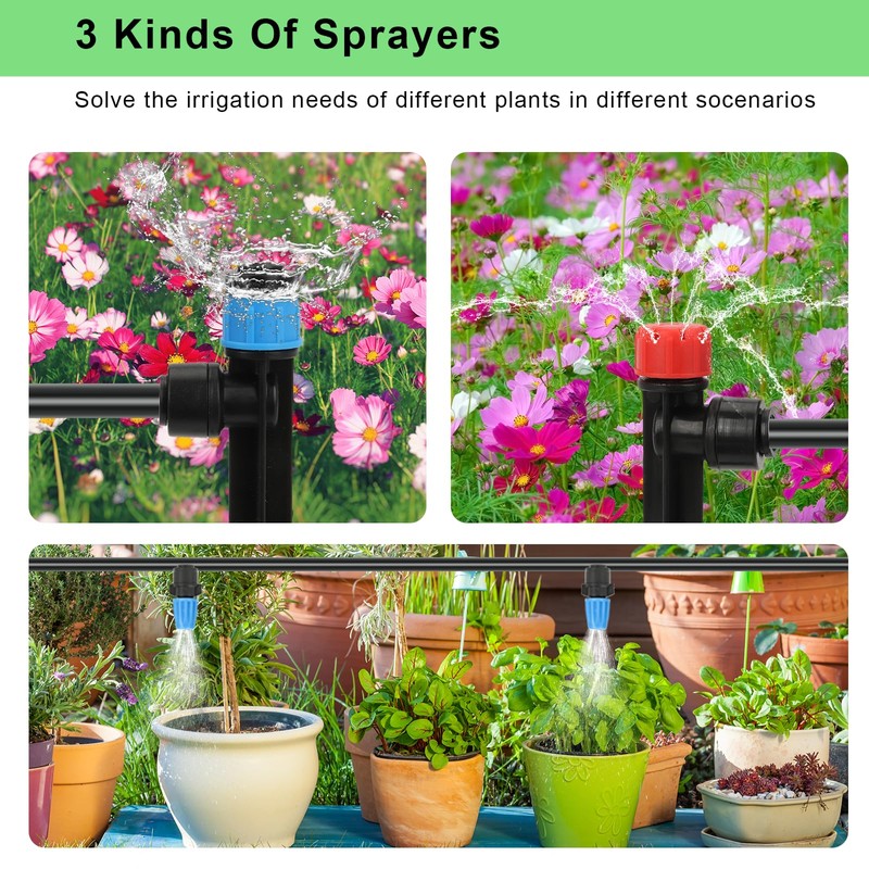 250FT Drip Irrigation Kit – 2026 New Quick-Connect Micro Irrigation