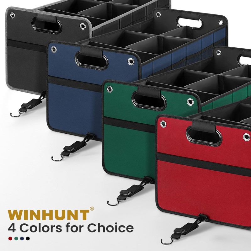 WINHUNT Car Trunk Organizer, Car Storage Organizer, Collapsible Multi Compartment