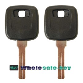 WHOLESALE KEY 2 NEW FOR VOLVO S60 S80 XC90 V70 MASTER TRANSPONDER UNCUT CHIPPED KEY BLANK
