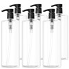 Bar5F Empty Shampoo Bottles with Pumps (32oz/1Liter/Large) BPA-Free PETE1 Plastic