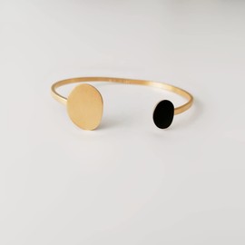 Gold Bracelet Miró Jewellery | Designed by Joidart | Miró Collection | 24 Carat Gold-Plated Metal, Metal