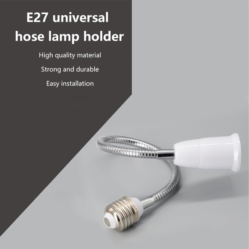 2Pcs Light Socket Extender,Flexing Neck All Directional Light Bulb Socket