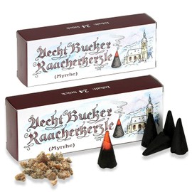 6 Packs of Real Bucker Incense Cones - 4 Packs of Frankincense + 2 Packs of Myrrh