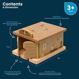 Bigjigs Rail - Wooden limousines tunnels - Wild West accessory for train sets, children's train accessories, eco-friendly toddler toys and gifts, made with sustainable wood, age 3 years old