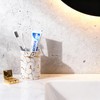 Gold Marble Bathroom Toothbrush Holder, Bathroom Black and White Ceramic