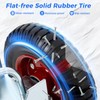 8 Inch Rolling Gate Wheels, Double U-Bolts Rubber Rolling Carrier