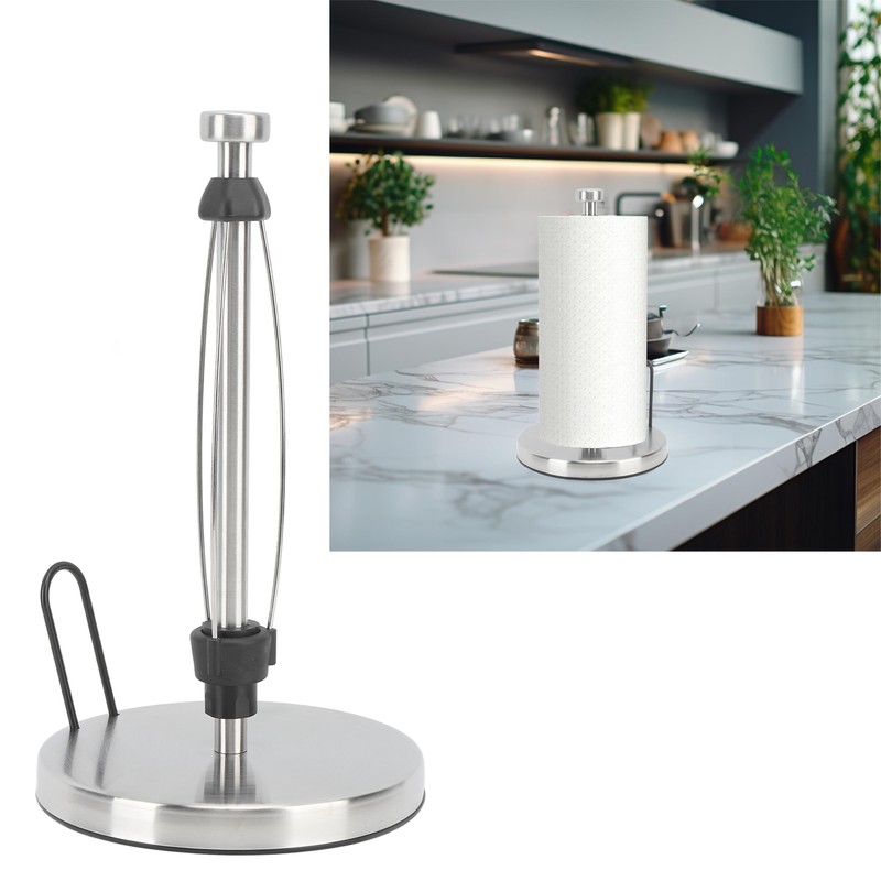 Paper Towel Holder with Damping Effect Stainless Steel Punch Free