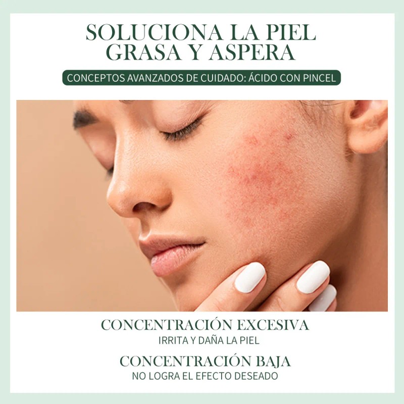 Sérum Oxyglow Con Ácido Láctico y Hialurónico Exfoliante Piel Grasa