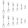 OTOTEC 60PCS Fishing Bait Rigs Clips Length 10mm-33mm Breaking Strain