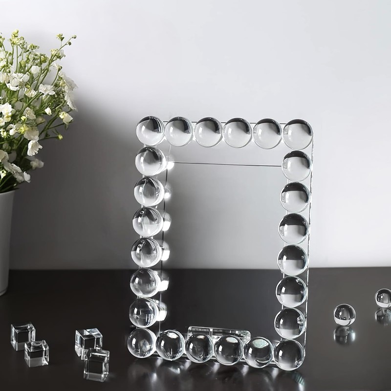 SAAEH SWWH 5x7 Clear Bubble Crystal Picture Frame,with 24 Clear