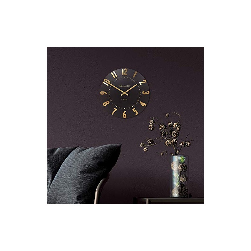 Thomas Kent Mulberry Wall Clock Onyx 12"
