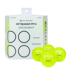 Holbrook Aerospeed Pro Outdoor Pickleballs - USAPA Approved, Consistent Bounce, High Visibility, Made from Premium Durable Materials - 4 Pack
