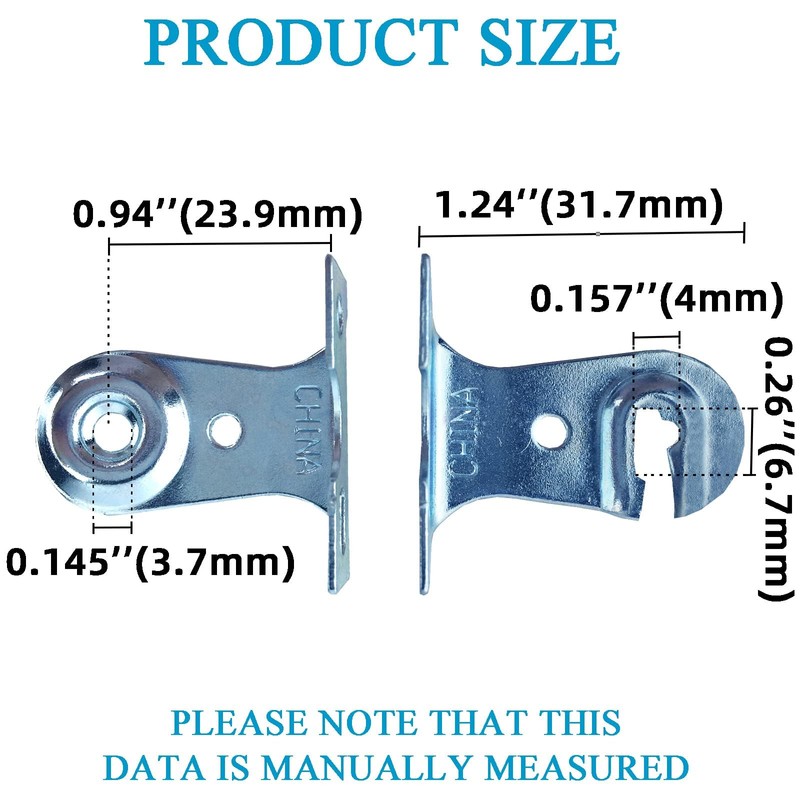 4pcs Roller Window Shade Outside Mount Brackets with Screws, Curtain