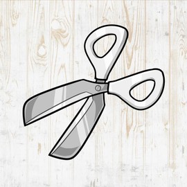 Scissors Decals Peel & Stick - Wall Vinyl Stickers - Kawaii Art Crafts Sweing Barber Salon Hair Stylist Cartoon Colorful - Car Window Truck Laptop Tumbler - Boys Girls Kids Room Decor DWSV20435