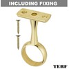 TERF® Polished Brass Ceiling-Mount Bracket for Up to 19mm Diameter