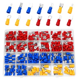 Ptiysta 280PCS Wire Connector Insulated Wire Connector Wire Terminal Wire Crimping Connector Includes: Ring, Fork, Shovel, Butt Connector kit