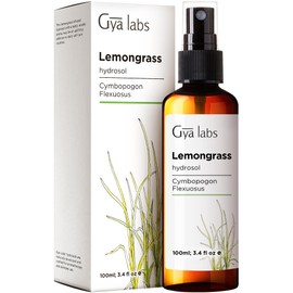 Gya Labs Lemongrass Hydrosol Spray for Outdoors, 100% Pure Natural Lemongrass Body Spray for Skin, Pillow Mist (3.4 Fl Oz)