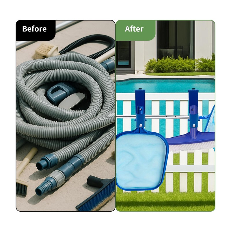 Arborix Pool Equipment Hooks, Pool Tool Hanger Adjustable Pool Fence