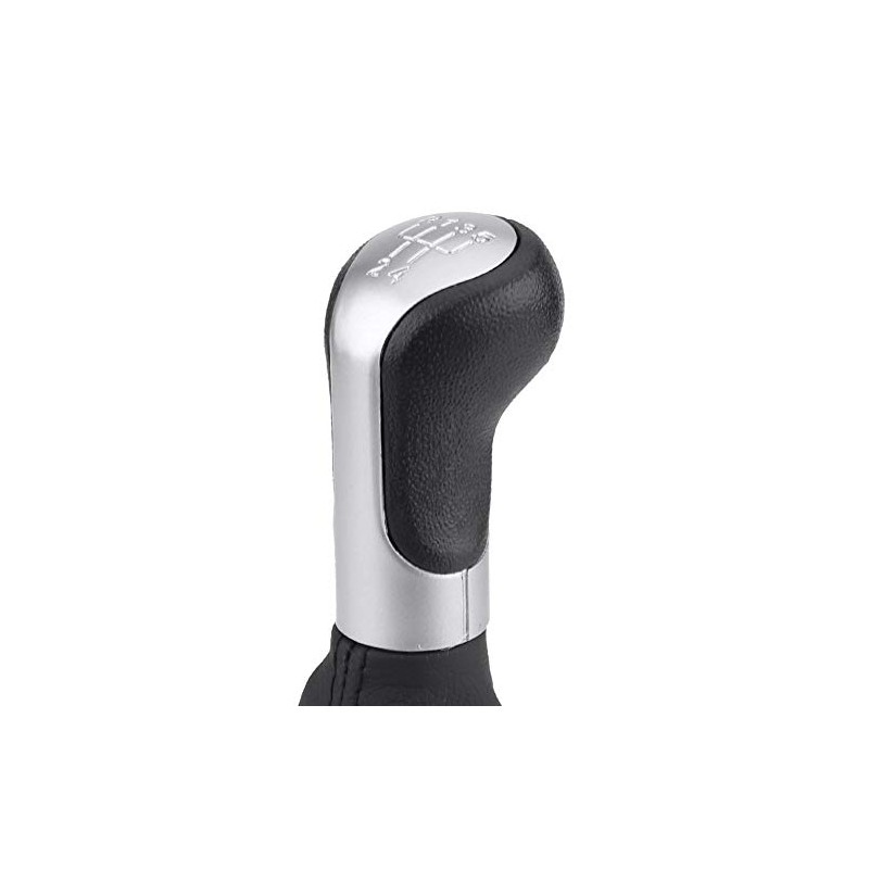 Keenso 5 Speed Gear Shift Knob PU Leather Plastic Gear
