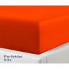 Camry Fitted Sheet Topper 180 x 200 cm Orange Cotton