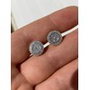 Real Solid 925 Silver Iced CZ Hip Hop Earrings Large