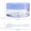 Beauticom® 12 Pieces 10G/10ML Clear Plastic Jars with Lavender Blue