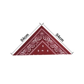 WedDecor Wine Bandana For Men Women Cotton Unisex Paisley Head Scarf Wide Headband Fashion Accessory for Riding, Motorcycling, Hiking, Fishing, Outdoor Activities, 54cm