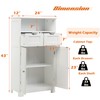 GLACER Multifunctional Floor Cabinet, Bathroom Cabinet with Removable Drawers and