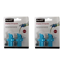 2-Piece Dripless Oil Spout Set with Sealable Top – Fits Standard Bottles, Prevents Spillage, BPA-Free Food Grade Stopper for Oils, Vinegars, Syrups & More by Dependable Industries (4)