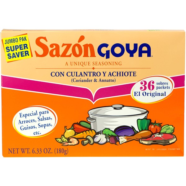 Goya Sazon with Corianto and Annatto - 6.33 oz. box, 15 per case