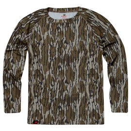 Mossy Oak Standard Camo Hunting Shirts for Men Long Sleeve, Original Bottomland, 2X