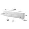 Yamazaki 2177 Film Hook Kitchen Paper Holder, White, Main Unit: