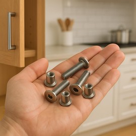 10pcs M6 X 10mm KITCHEN BEDROOM CABINET CUPBOARD FIXINGS HEX BOLTS CONNECTORS