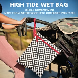 Bodysurf Baby Wet Bag for Cloth Diapers - Travel Dirty Diaper Bags, Wet Bags for Baby, Reusable Wet Bag for Wet Swimsuit, Waterproof Pouch, Swimsuit Bags, Wet Clothes Bag for Gym, Yoga (12" x 14")