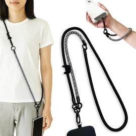 Cocovist Smartphone Strap, Shoulder Strap, Wrist, Neck Hanging, 3-Way Adjustable Length, Diagonal Hanging, Stylish, Lightweight, Durable, Fall Prevention, Easy Removal, Smartphone Shoulder Strap