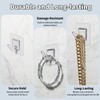 Fzundken 20 Pack Adhesive Wall Hooks for Hanging, Clear Adhesive