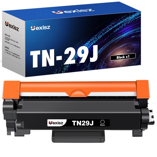 TN-29J Toner Cartridge for Brother Black, 1-Piece Set, Tn29j Compatible, Significantly Reduces Printer Burden Supervised by Japanese Technology, Compatible Model Numbers: MFC-L2750DW / MFC-L2730DN / DCP-L2550DW / DCP-L2535D / FAX-L2710DN / HL-L2375DW / H