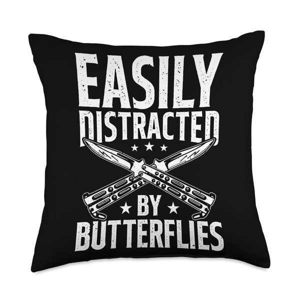 Balisong Butterfly Knife Lovers Apparel Co. Easily Distracted by Funny