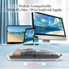 UrChoiceLtd T900 Kabellose Bluetooth-Maus, Multi-Device Slim Cordless Mouse (Dual-Mode: BT