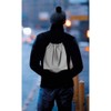 Drawstring Bag Backpack Shoulder Bag Silver Reflective Carry Bag Various