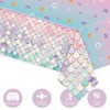 GHKJOK 2 Pack Mermaid Scale Tablecloths with 20 Napkins –