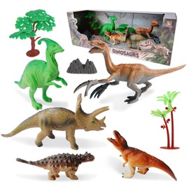 Tubasaya Educational Dinosaur Play Set for Kids - Colorful Mini Dinosaurs with Accessories, Perfect for Creative Play and Learning for Ages 3+ (001)
