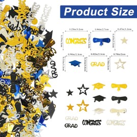 30G Graduation Confetti, Bachelor Hat, Book Confetti, Graduation Table Decoration, Graduation Toss Confetti, Colourful Graduation Confetti, Suitable for Graduations and Evening Parties