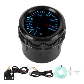 2in 52mm Turbo Boost Gauge with Sensor Pointer Type 7 Color LED Backlight Universal for Gasoline Modified Cars