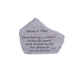 Vidroflor Mum & Dad Memorial Stone Cast Stone 18 x 14 cm Grave Ornament